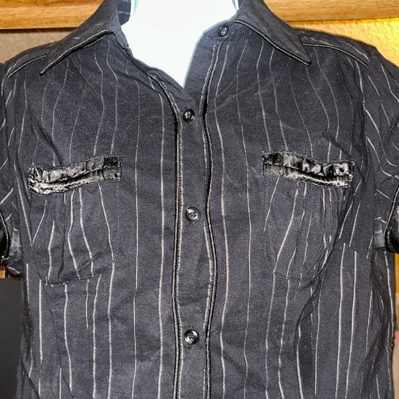 Rampage Button Up Blouse with Silk Accents (Vintage) - Picture 2 of 12